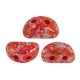 Les perles par Puca® Kos kralen Opaque coral red tweedy 93200/45703